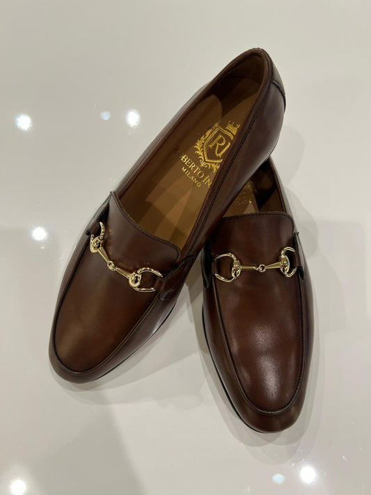 Horsebit-Loafer Glattleder Cognacbraun