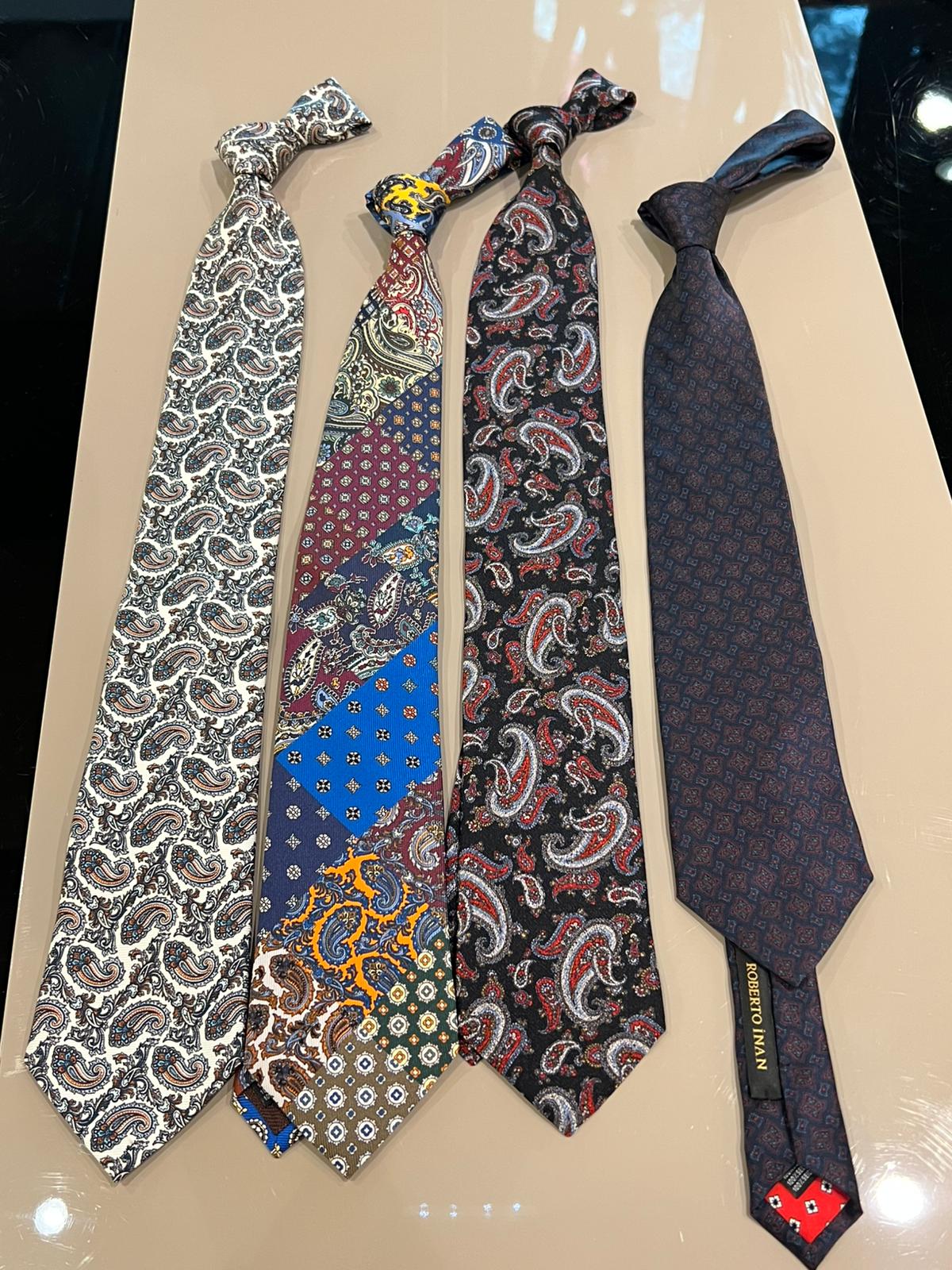 Seidenkrawatte Paisley & Patchwork
