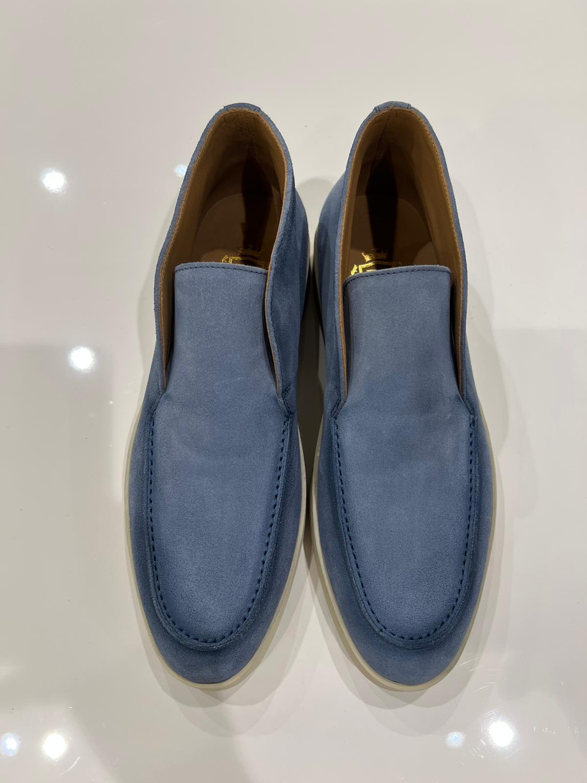 High-Top-Loafer Jeansblau
