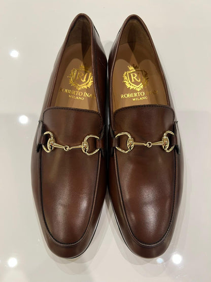 Horsebit-Loafer Glattleder Cognacbraun