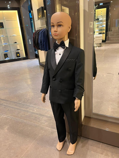 Kinder-Smoking Schwarz Schalkragen