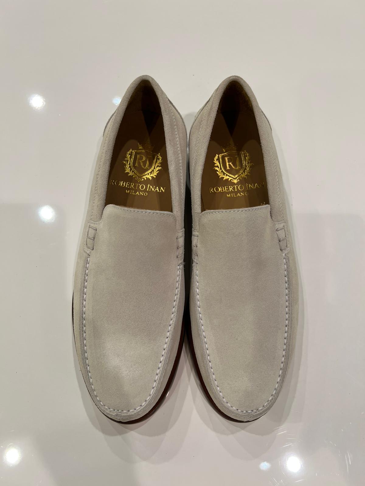 Yacht-Loafer Kalbsveloursleder Sand